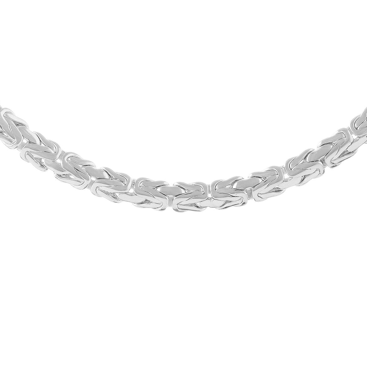 Sterling Silver 925 Box Byzantine Chain 6mm