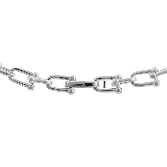 Sterling Silver 925 Bicycle Link Bracelet 8mm
