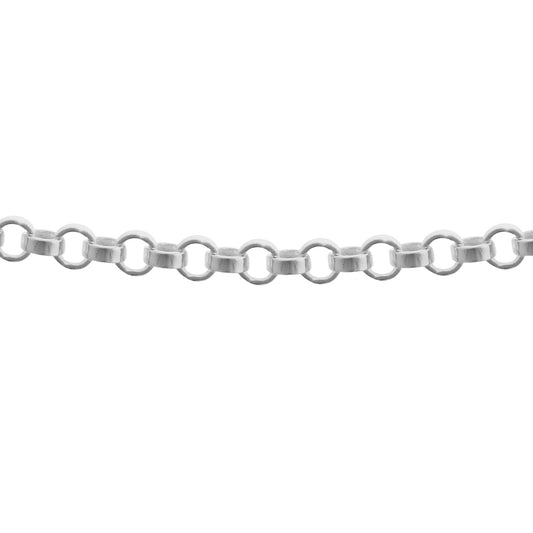 Sterling Silver 925 Flat Round Belcher Bracelet 5.8mm