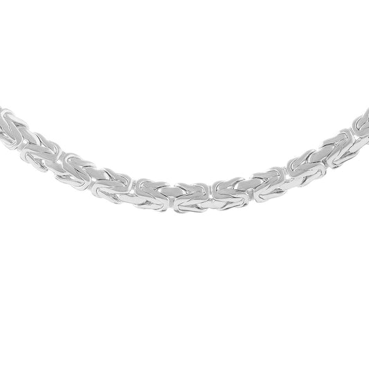 Sterling Silver 925 Box Byzantine Bracelet 6mm