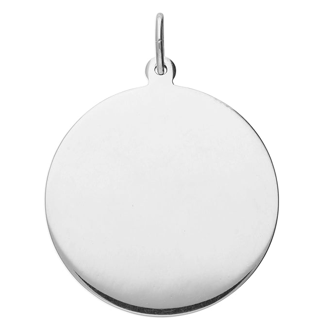 Sterling Silver 925 St. Christopher Pendant with Franco Chain