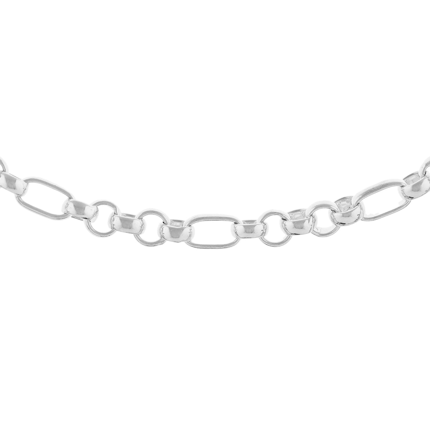Sterling Silver 925 Figaro Belcher Chain 5.5mm