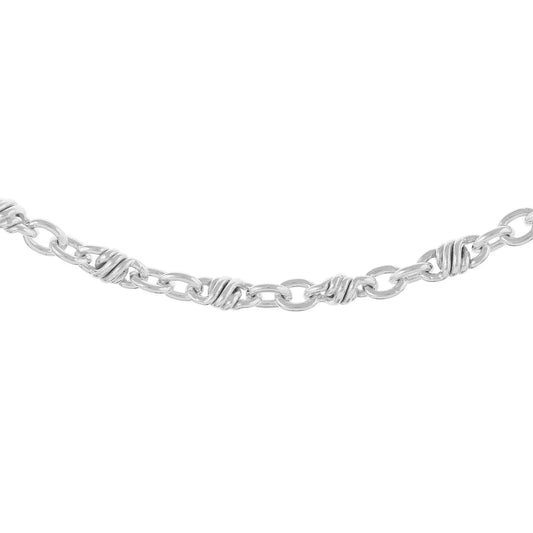 Sterling Silver 925 Decorative Knot Chain 4mm